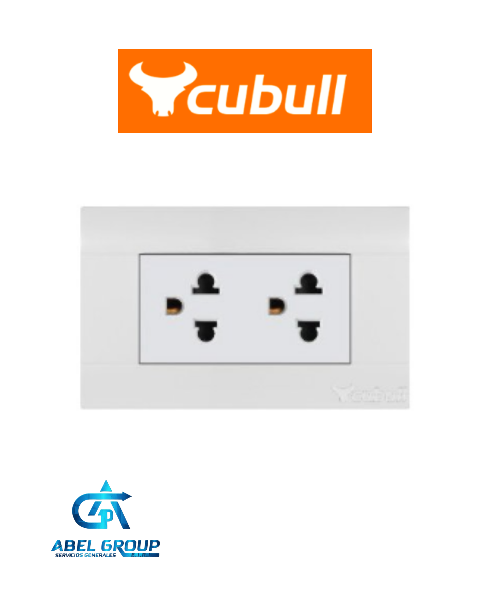 TOMACORRIENTE DOBLE C/TIERRA  BLANCO - CUBULL