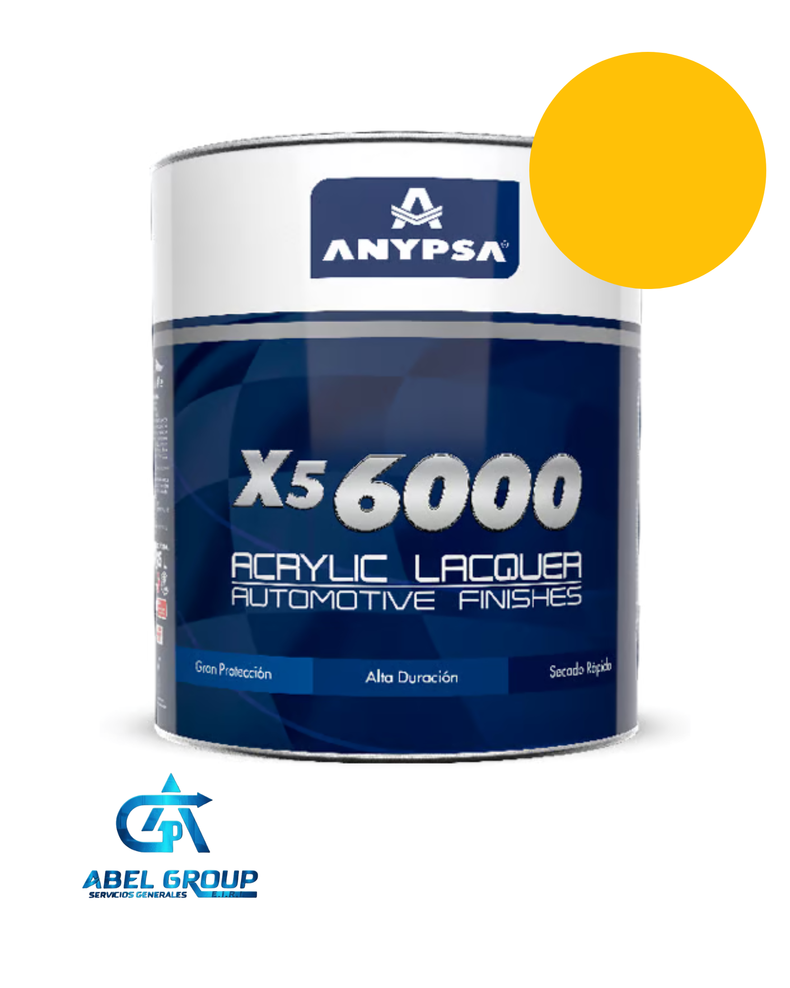 PINTURA ACRILICA X5 6000 AMARRILLO MD - ANYPSA