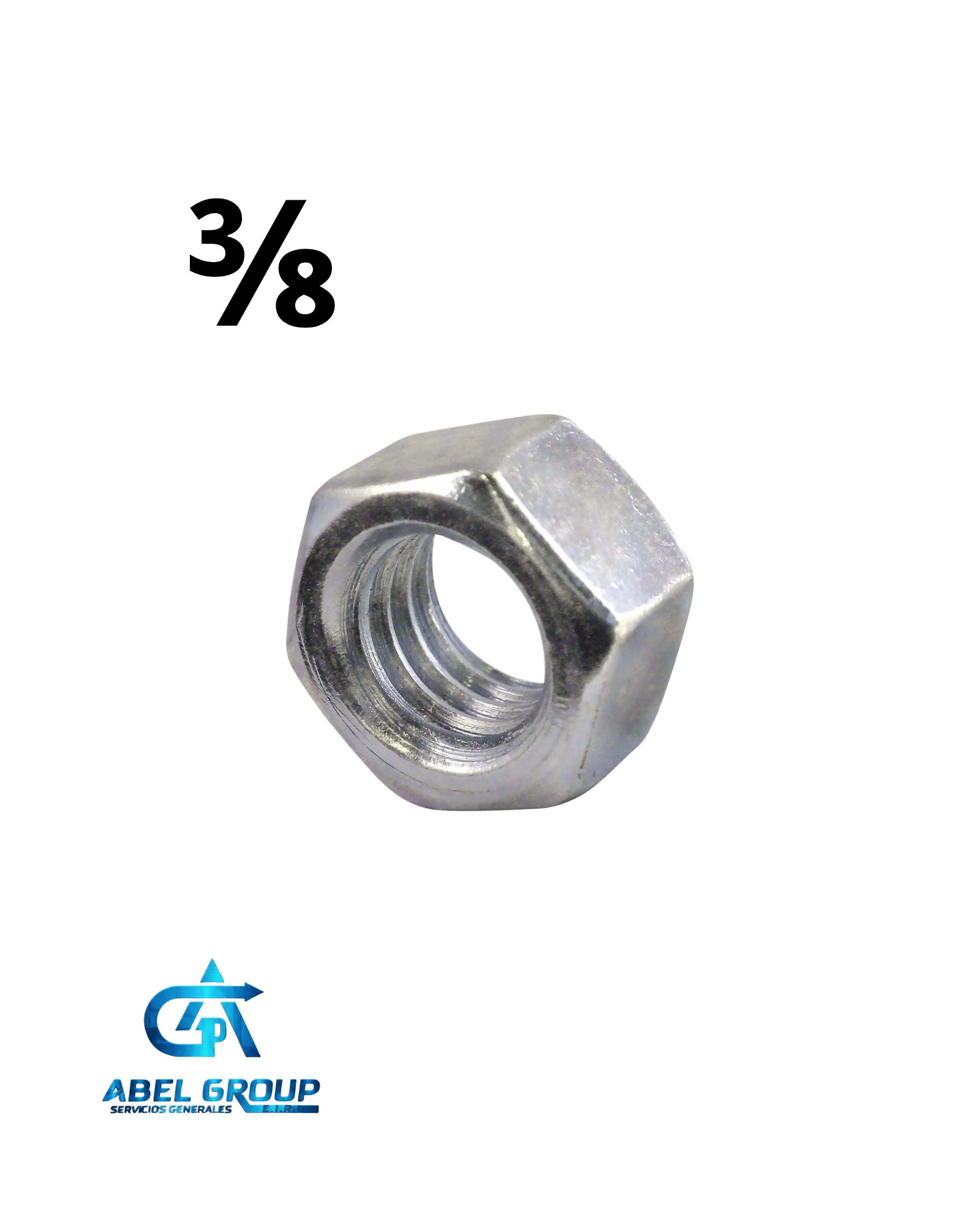 Tuerca 3/8" zincada