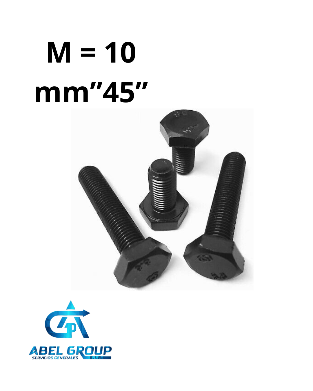 Perno M10x45 grado 8.8 negro