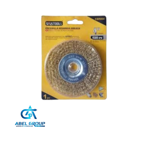 ESCOBILLA REDONDA DORADA 4" - EUROTOOLS