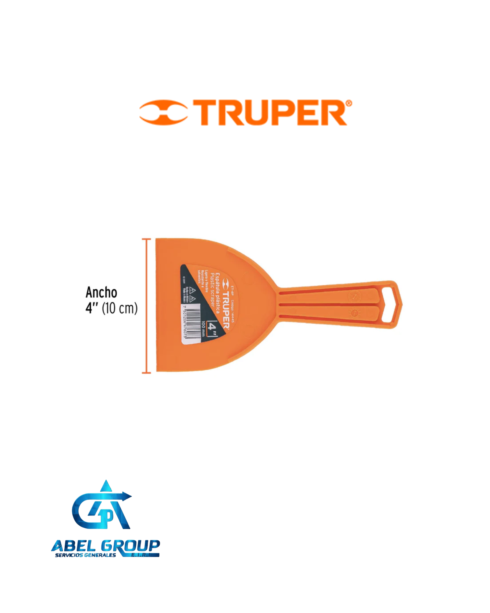 Espatula de plastico 4" Truper