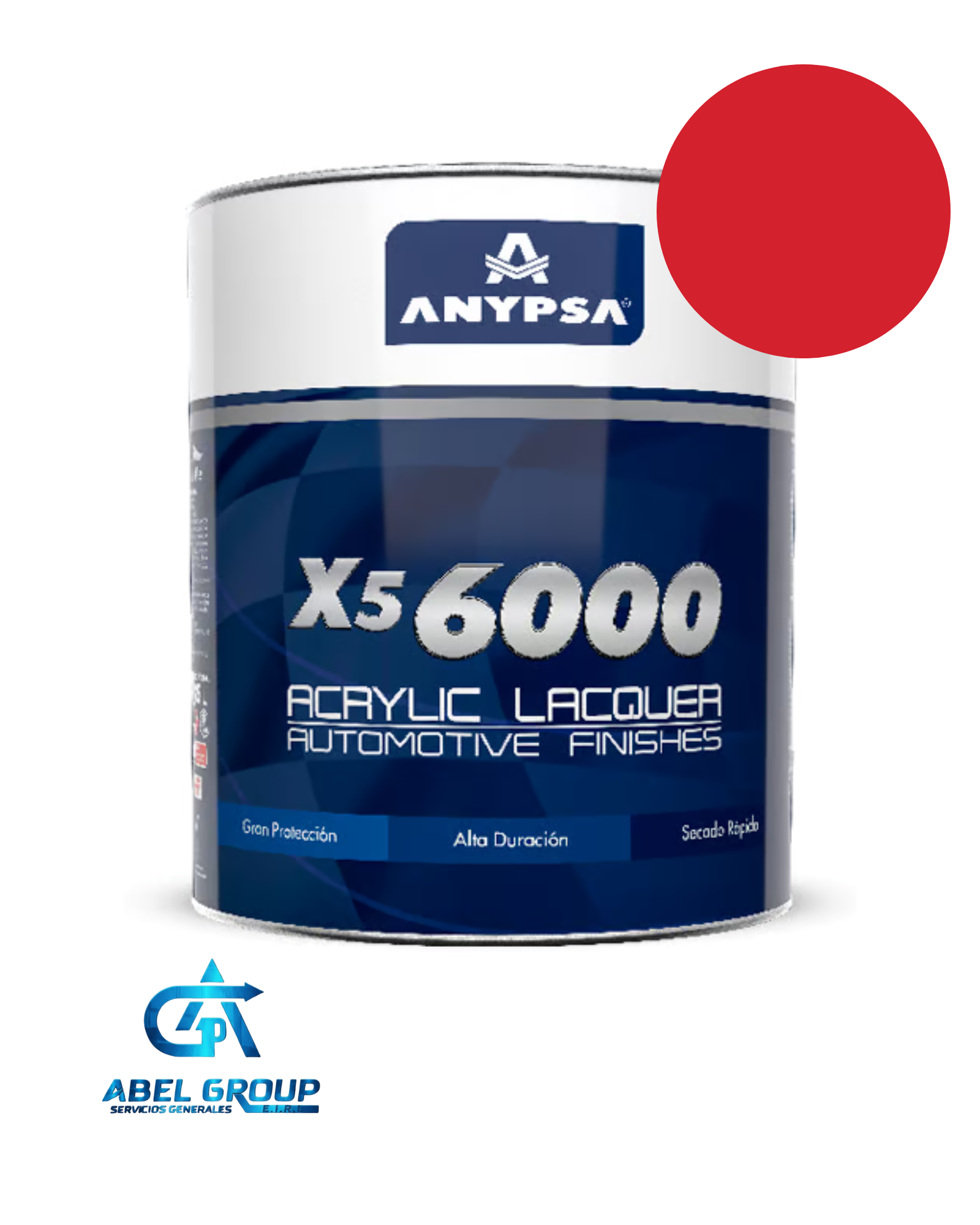 PINTURA ACRILICA X5 6000 ROJO TOLUIDINA - ANYPSA