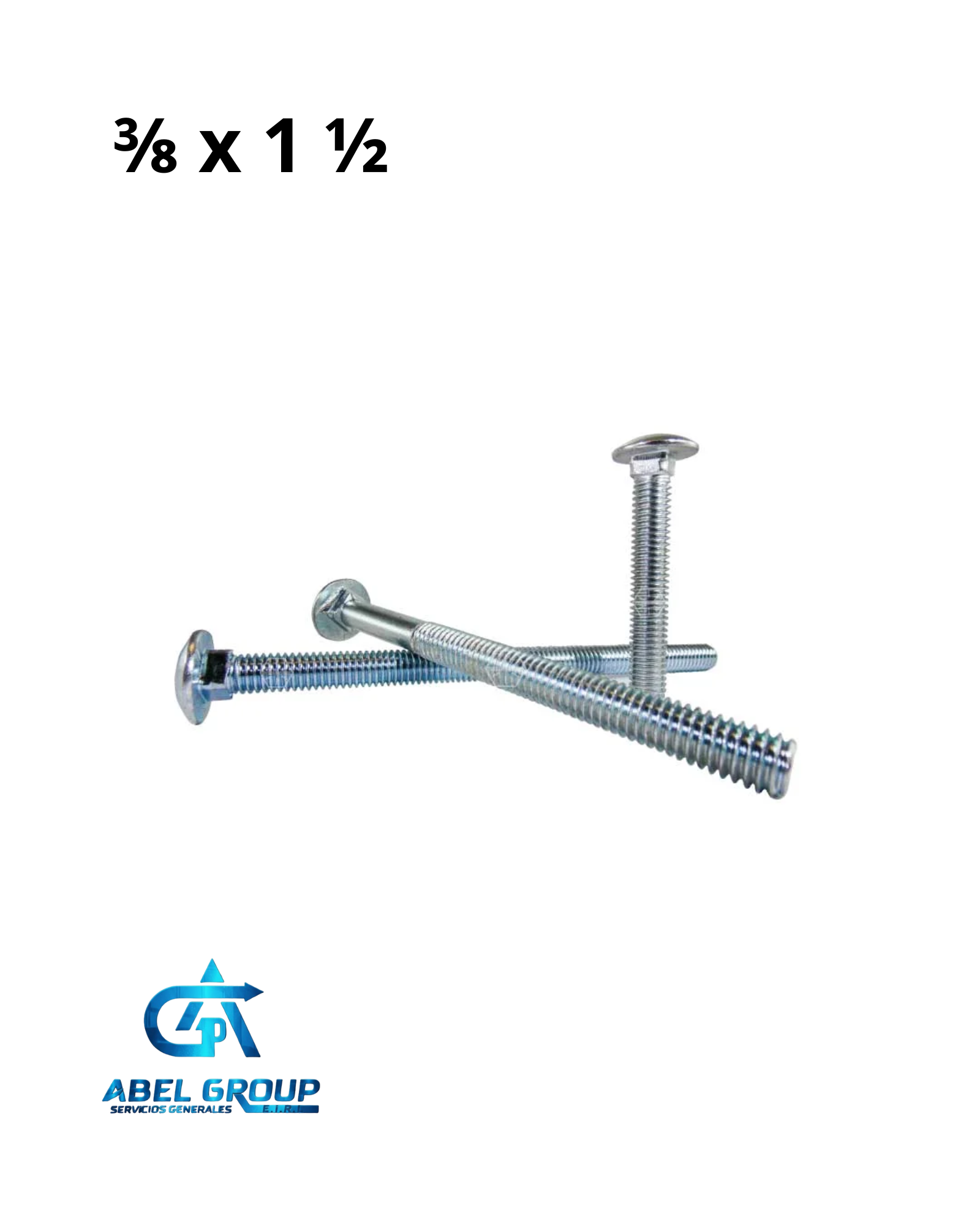 Perno coche 3/8" x 1 1/2"