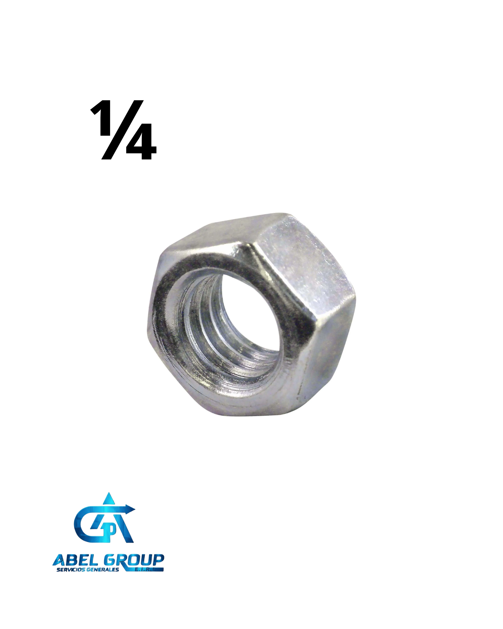 Tuerca 1/4" zincada