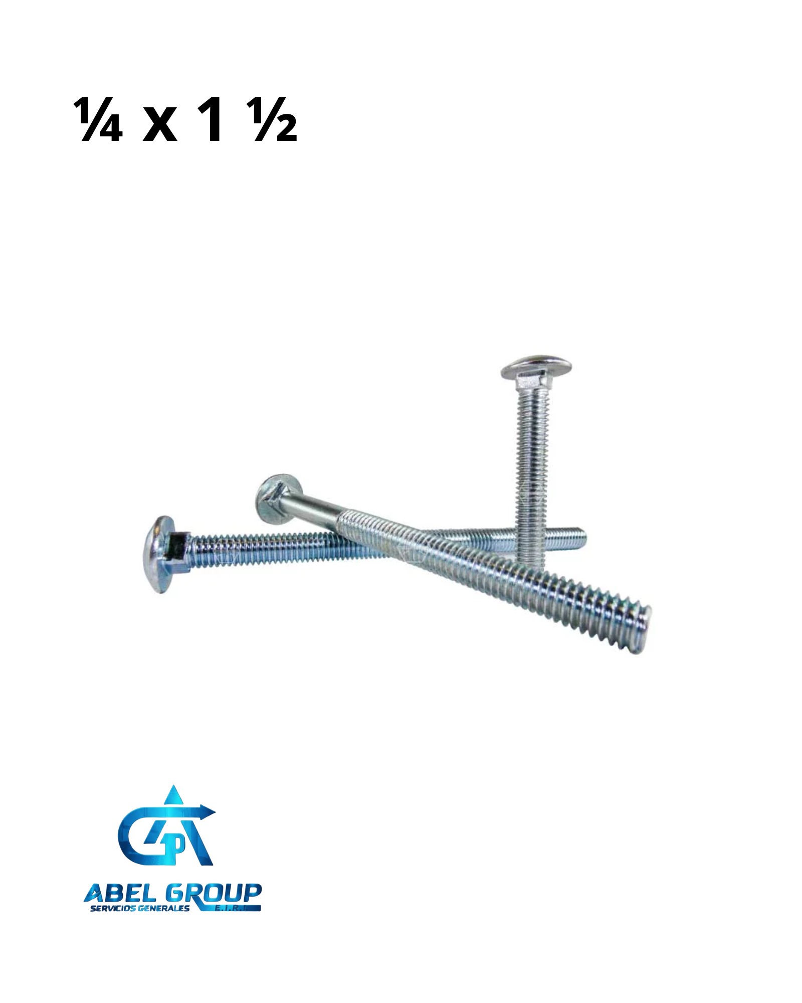 Perno coche 1/4" x 1 1/2"