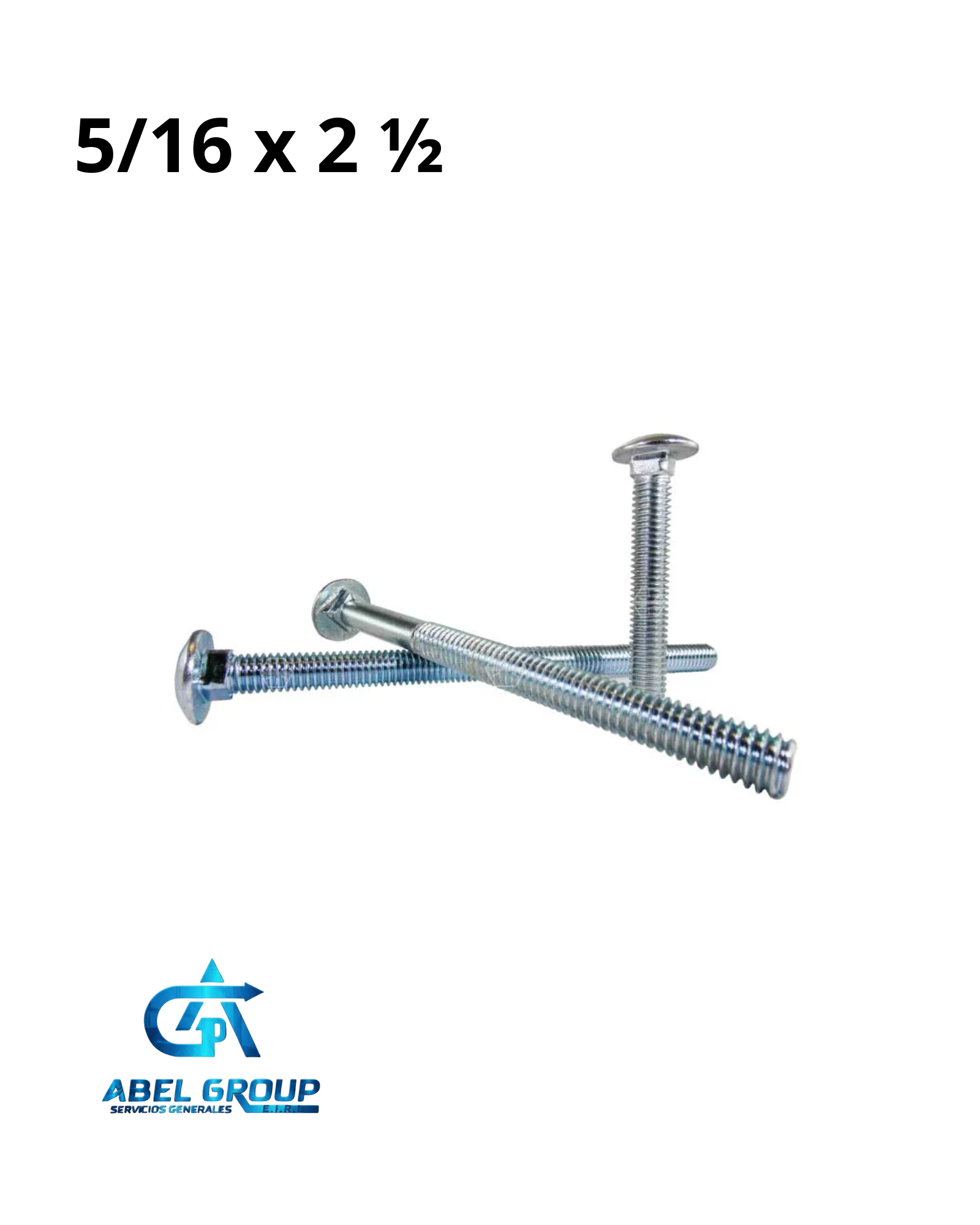 Perno coche 5/16" x 2 1/2"