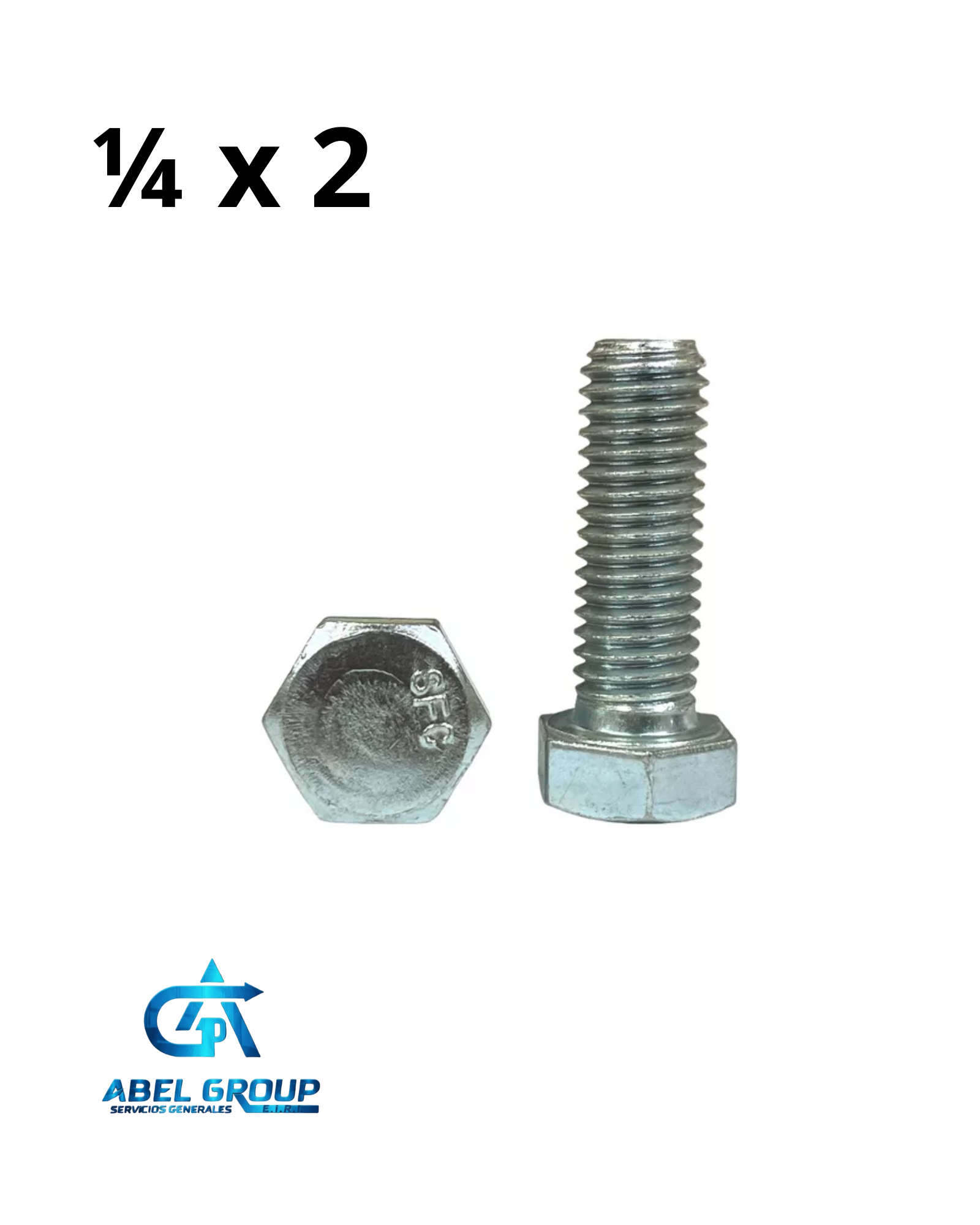 Perno 1/4" x 2"
