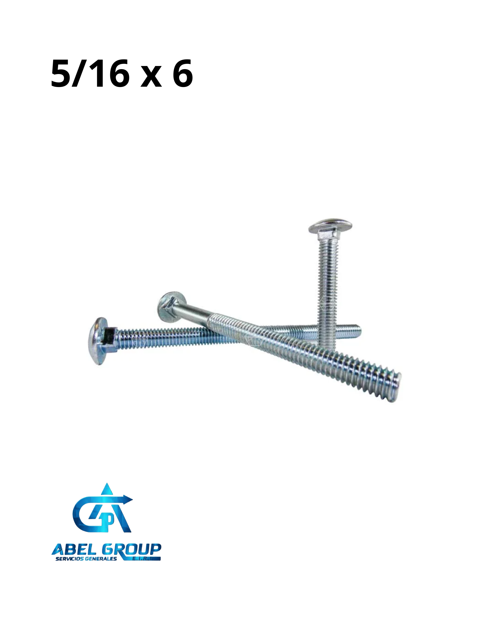 Perno coche 5/16" x 6"