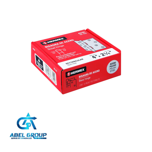 Bisagra 4" acero pulido