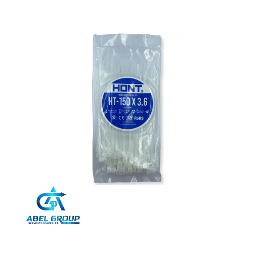 Precinto de seguridad 3.6 x 150mm blanco