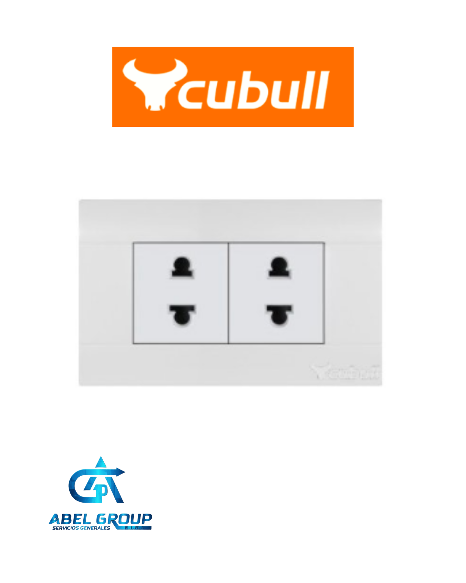 TOMACORRIENTE DOBLE SIMPLE BLANCO-CUBULL