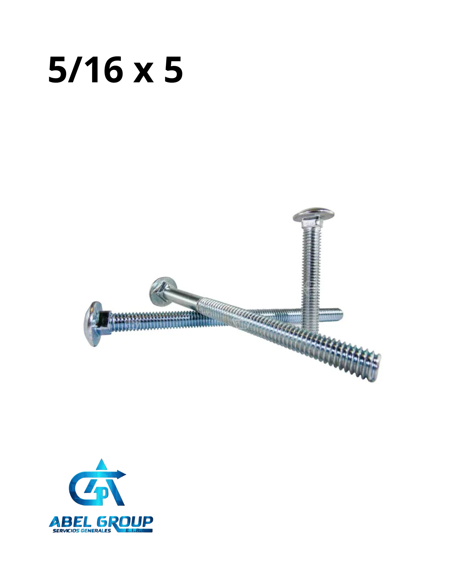 Perno coche 5/16" x 5"