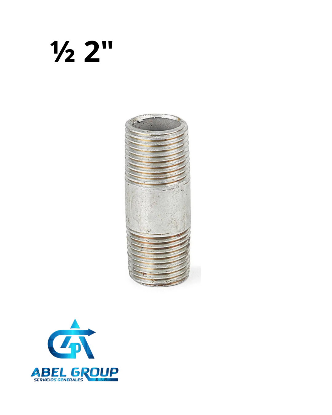 Niple galvanizado 1/2" x 2"