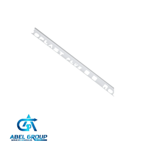 Perfil p/mayólica blanco 2.10m x 8mm