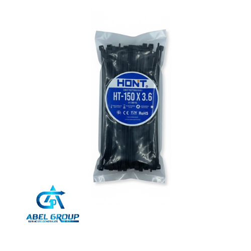 Precinto de seguridad 3.6 x 150mm negro