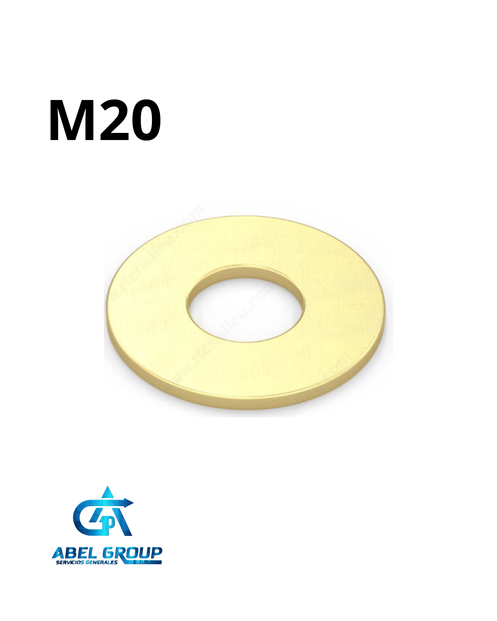 Arandela milimétrica M20