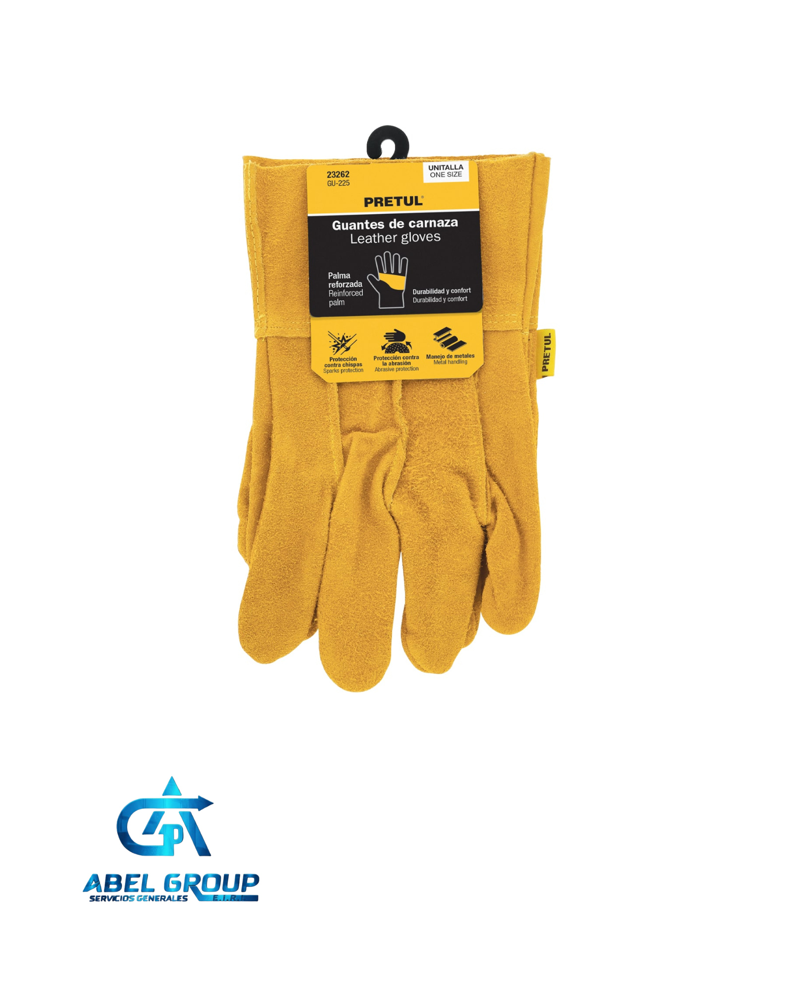 Guantes de carnaza, cortos, unitalla - PRETUL