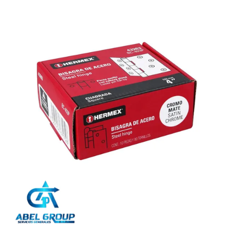 Bisagra 4" cromo mate