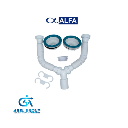 Trampa doble flexible con desague 4 1/2"