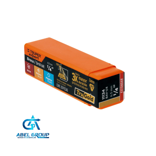 Broca HSS 1/4" metal