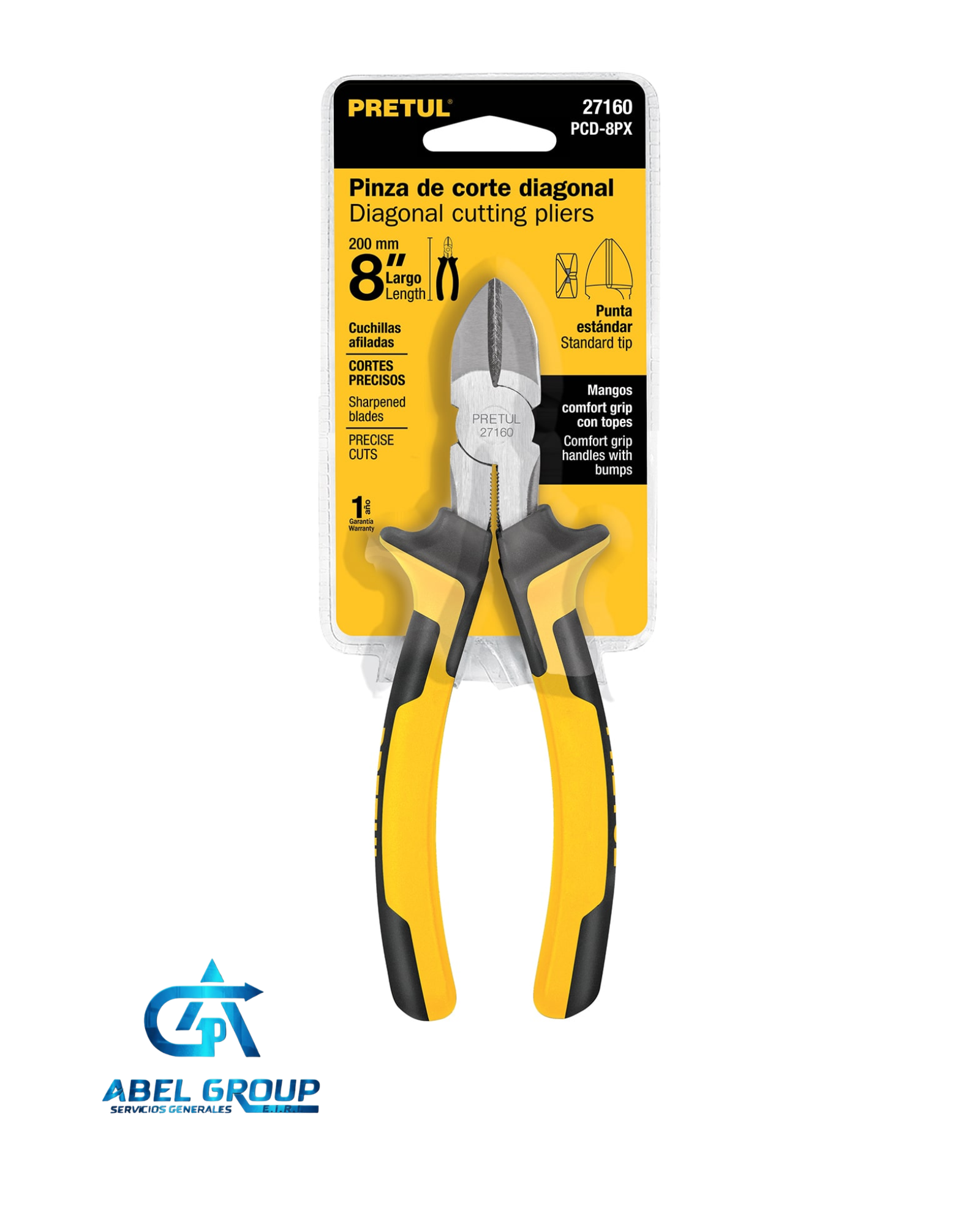 Pinza de Corte Diagonal 8" - PRETUL